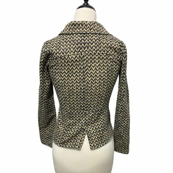 Hurley Winchester‎ Chevron Print Blazer Tan Small - Picture 15 of 16